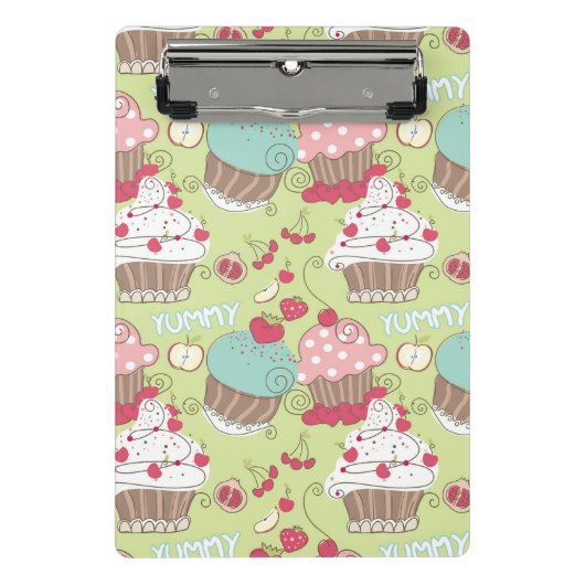 Cupcake-patroon Mini Klembord (Voorkant)