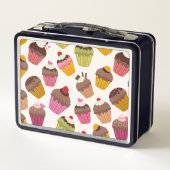 Cupcake patroon, Muffin patroon, Chocolade, Harten (Achterkant)
