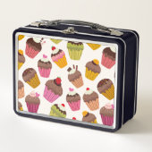 Cupcake patroon, Muffin patroon, Chocolade, Harten (Voorkant)