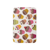 Cupcake Patroon, Muffin Patroon, Chocolade, Harten Badmat (Voorkant Verticaal)