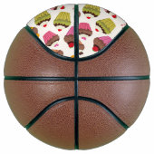 Cupcake patroon, Muffin patroon, Chocolade, Harten Basketbal (Rechts)