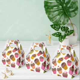 Cupcake Patroon, Muffin Patroon, Chocolade, Harten Bedankdoosjes