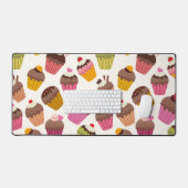 Cupcake Patroon, Muffin Patroon, Chocolade, Harten Bureaumat (Keyboard & Muis)
