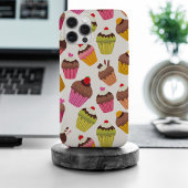 Cupcake patroon, Muffin patroon, Chocolade, Harten Case-Mate iPhone Case