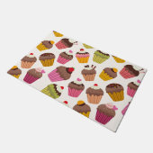 Cupcake patroon, Muffin patroon, Chocolade, Harten Deurmat (Schuin)