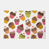 Cupcake patroon, Muffin patroon, Chocolade, Harten Deurmat (Voorkant)
