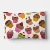 Cupcake Patroon, Muffin Patroon, Chocolade, Harten Etui (Achterkant)