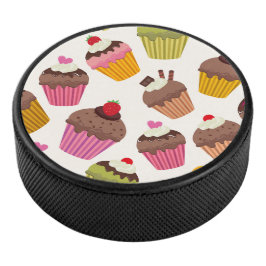 Cupcake Patroon, Muffin Patroon, Chocolade, Harten Hockey Puck