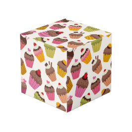 Cupcake patroon, Muffin patroon, Chocolade, Harten Kubus