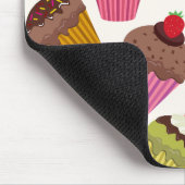 Cupcake patroon, Muffin patroon, Chocolade, Harten Muismat (Hoek)