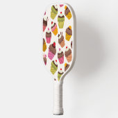 Cupcake Patroon, Muffin Patroon, Chocolade, Harten Pickleball Paddle (Links)