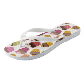 Cupcake Patroon, Muffin Patroon, Chocolade, Harten Teenslippers (Schuin)