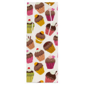 Cupcake patroon, Muffin patroon, Chocolade, Harten Wijn Cadeautas (Achterkant)