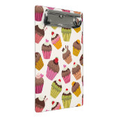 Cupcake Patroon, Muffin Patroon, Chocolade, Hartje Mini Klembord (Schuin)