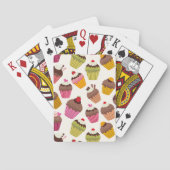 Cupcake Patroon, Muffin Patroon, Chocolade, Hartje Pokerkaarten (Achterkant)