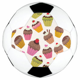 Cupcake Patroon, Muffin Patroon, Chocolade, Hartje Voetbal