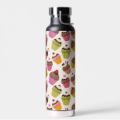 Cupcake Patroon, Muffin Patroon, Chocolade, Hartje Waterfles (Links)