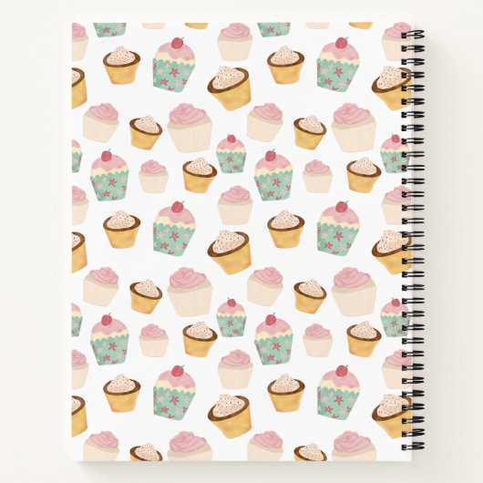 Cupcake-patroon Notitieboek (Achterkant)