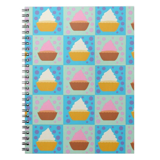 Cupcake-patroon Notitieboek (Voorkant)