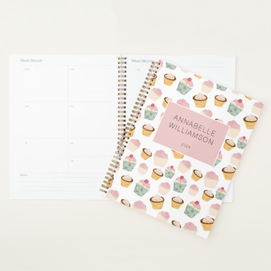 Cupcake Patroon op maat Planner (Display)