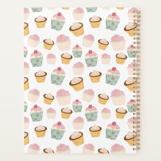 Cupcake Patroon op maat Planner (Achterkant)