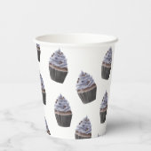 Cupcake-patroon Papieren Bekers (Achterkant)