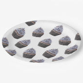 Cupcake-patroon Papieren Bordje (Gekanteld)