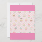 Cupcake Patroon Roze Gingham Kaart (Voorkant)