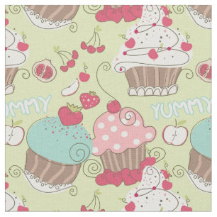 Cupcake-patroon Stof