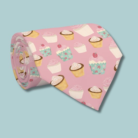 Cupcake Patroon Stropdas