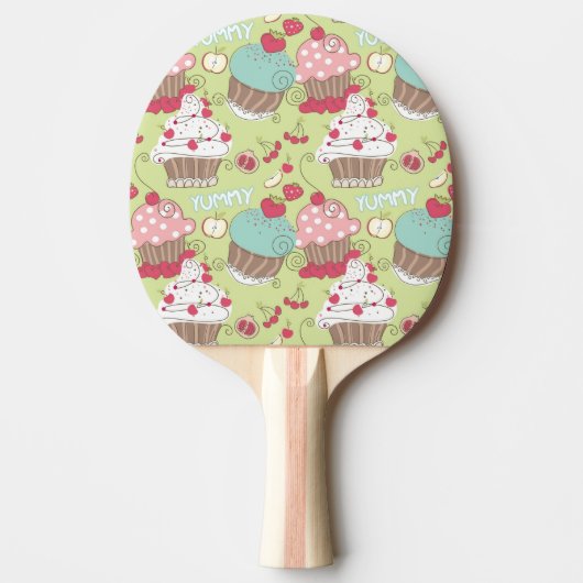 Cupcake-patroon Tafeltennisbatje (Voorkant)