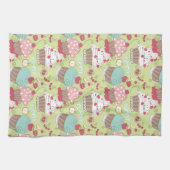 Cupcake-patroon Theedoek (Horizontaal)