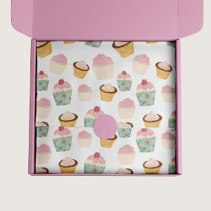 Cupcake Patroon Tissuepapier