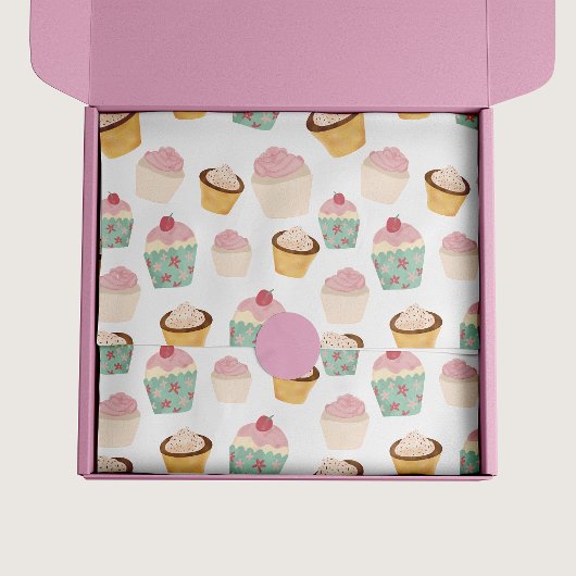 Cupcake Patroon Tissuepapier