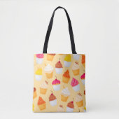 Cupcake-patroon Tote Bag (Voorkant)