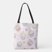 Cupcake-patroon Tote Bag (Achterkant)