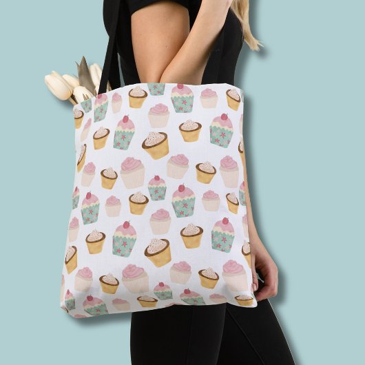 Cupcake Patroon Tote Bag