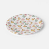 Cupcake Pattern Birthday Papieren Bordje (Gekanteld)