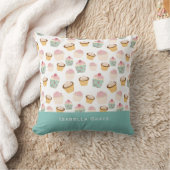 Cupcake Pattern Persoonlijke naam Kussen (Deken)