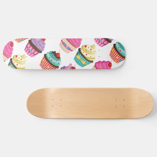 Cupcake Pattern Skateboard (Horizontaal)