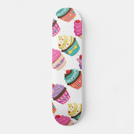 Cupcake Pattern Skateboard (Voorkant)