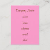 Cupcake peperkoek Visitekaartje (Achterkant)