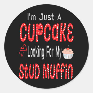 Cupcake peuter meisje in meisjes op zoek stud muff ronde sticker