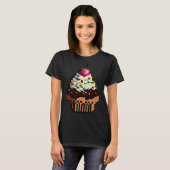 Cupcake Pixel 8 bit Retro Hongerige Byte Game Cake T-shirt (Voorkant volledig)