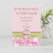 Cupcake & Polka Dots - Groen Kaart (Staand voorkant)