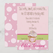 Cupcake & Polka Dots - Groen Kaart (Voorkant / Achterkant)