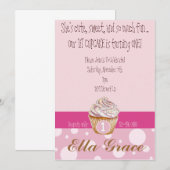 Cupcake & Polka Dots Kaart (Voorkant / Achterkant)