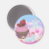 Cupcake Pooping Unicorns Magneet (Voorkant / Achterkant)