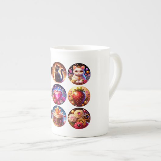 Cupcake Porselein Kop (Voorkant rechts)