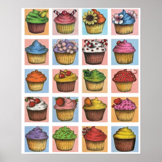 Cupcake-Poster (middelgrote schaal) Poster (Voorkant)